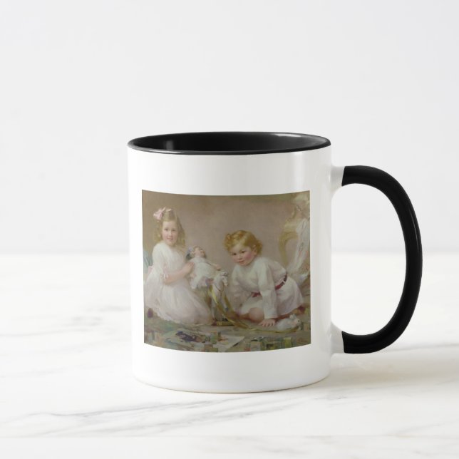 Caneca Um irmão e uma irmã que jogam, 1915 (Direita)