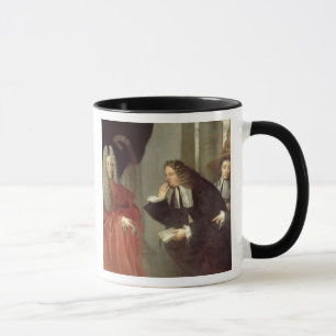 Caneca Um juiz e três advogados, escola Venetian (óleo
