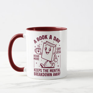 Caneca Um livro por dia, leia mais e chore menos