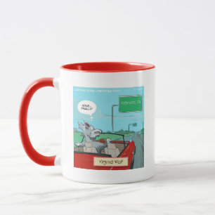 Caneca Um Lobo da Virgínia Divertido