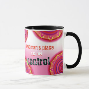 Caneca Um lugar de mulher, Trendy Café Mug.