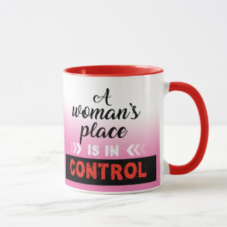 Caneca Um lugar de mulher, Trendy Café Mug.