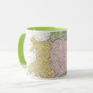 Caneca Um mapa de Inglaterra 1760