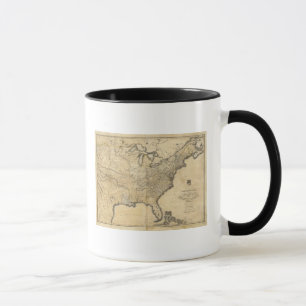 Caneca Um mapa novo e correto dos Estados Unidos