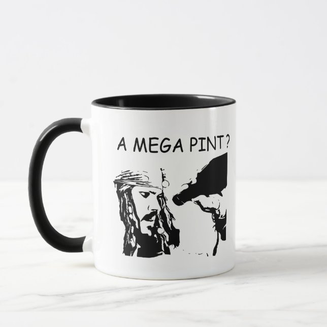 Caneca Um Mega Pint? Jhonny e Amber Meme Coffee (Esquerda)
