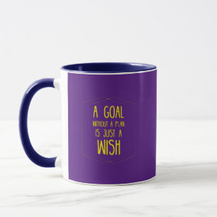 Caneca Um objetivo sem uma citação inspiradora do plano