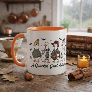 Caneca Um Outono Muito Bom Patos Lindos Fofos 