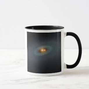 Caneca Um par apertado de estrelas e um disco circundante