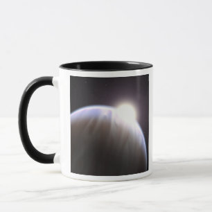 Caneca Um planeta extrasolar com sua estrela do pai
