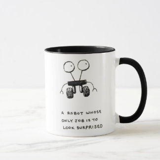 Caneca um robô cujo o único trabalho seja ao olhar