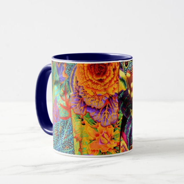 Caneca Um Tecido Felipe Jacobs Floral Mug (Frente Esquerda)