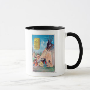 Caneca Um Tepee indiano do corvo, anúncio de produto de