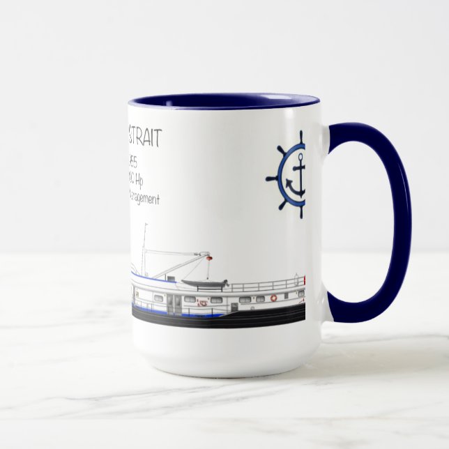 Caneca Um towboat nomeado Janice E. Passo (Direita)