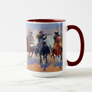 Caneca Um traço para a madeira, Frederic Remington
