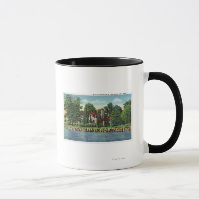 Caneca Uma Bela Residência no Lago Chautauqua (Direita)