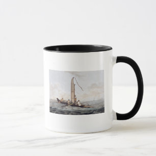 Caneca Uma canoa da navigação de Otaheite