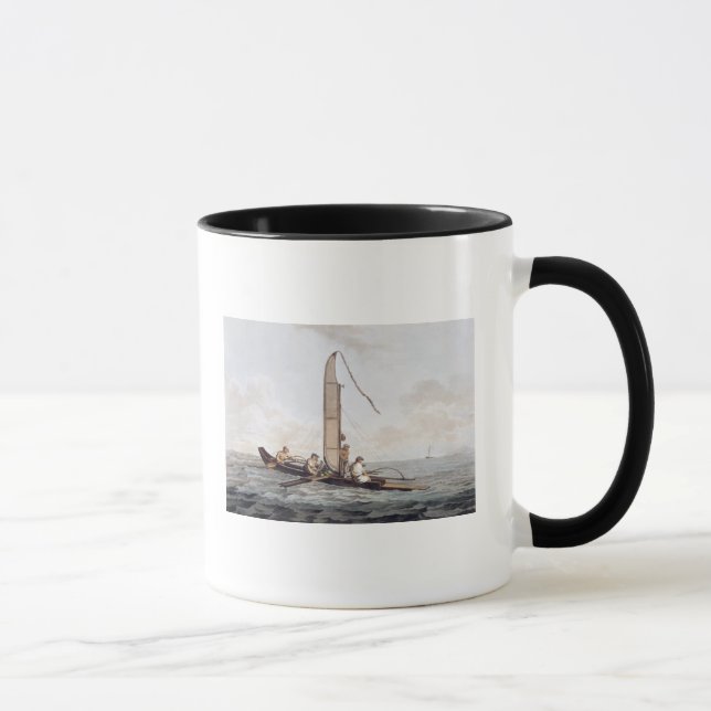Caneca Uma canoa da navigação de Otaheite (Direita)