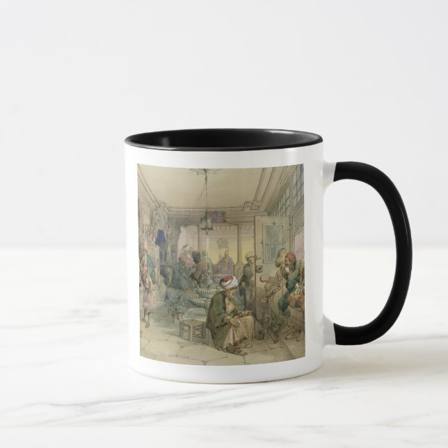 Caneca Uma casa do café, Constantinople, 1854 (caneta & (Direita)