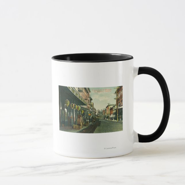 Caneca Uma cena da Chinatown Street (Direita)