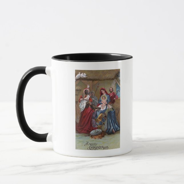 Caneca Uma Cena de Natal Feliz (Esquerda)