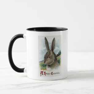 Caneca Uma cena feliz do coelho de EastertideGray