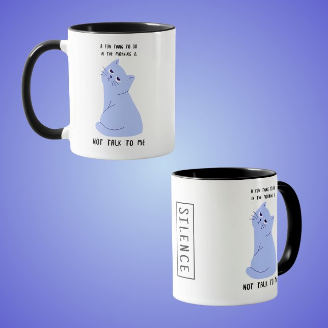 Caneca Uma Coisa Divertida A Fazer Pela Manhã Não É Falar (Criador carregado)