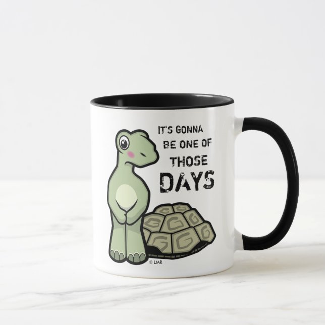Caneca Uma da tartaruga bonito daqueles dias (Direita)