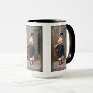 Caneca Uma donzela com uma cesta de Rosas por Eugen von B