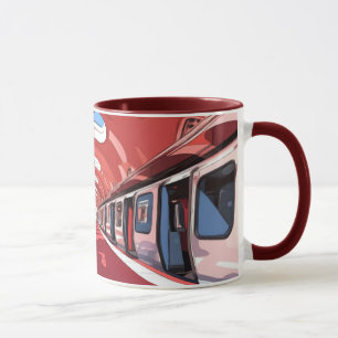 Caneca Uma estação de metrô, provavelmente projetada em u