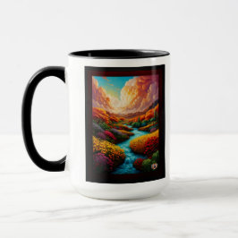 Caneca Uma Fantasia Incrível Paisagem IA Art - Xzendor7