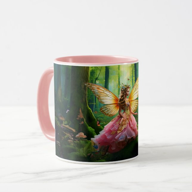 Caneca Uma floresta de fadas mágicas (Frente Esquerda)