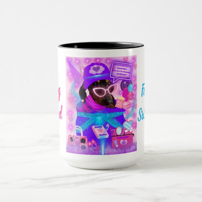 Caneca Uma Incrível Namorada de café preto (Centro)
