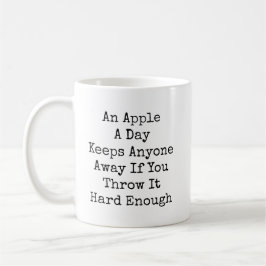 Caneca Uma Maçã Por Dia Engraçado Sarcástico