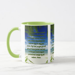 Caneca Uma Oração Dando A Deus Glória De Dois Tons