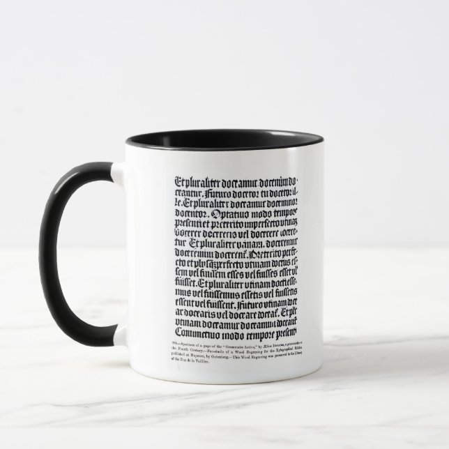 Caneca Uma página 'do Grammaire Latine (Esquerda)