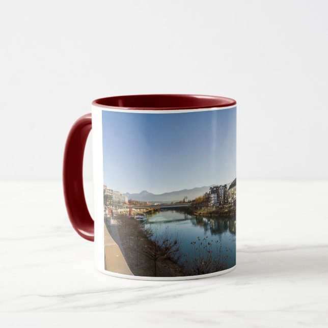 Caneca Uma paisagem de inverno em Villach (Frente Esquerda)