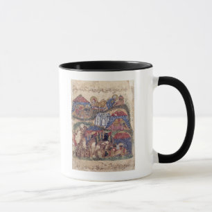 Caneca Uma parada da caravana, "do Maqamat" perto