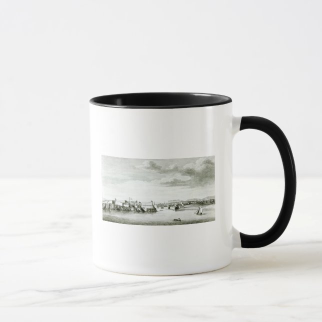 Caneca Uma perspectiva do castelo de Moro e da cidade de (Direita)