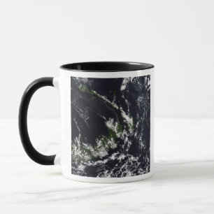 Caneca Uma pluma vulcânica da caldeira de Rabaul