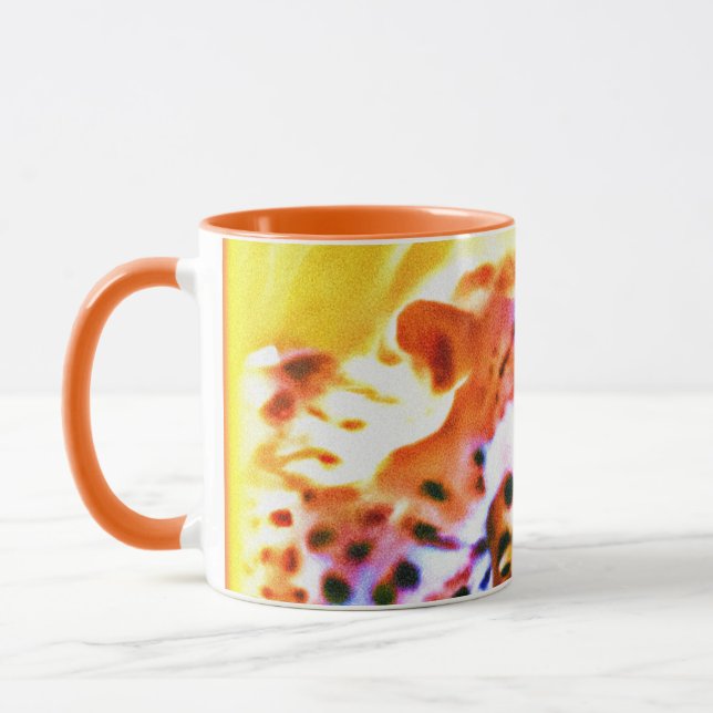 Caneca Uma poderosa Pintura De Animais Cheetah. Compre ag (Esquerda)