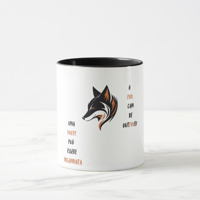 Caneca Uma raposa pode ser superada com astúcia (Centro)