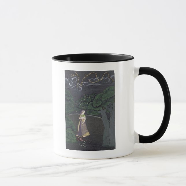 Caneca Uma senhora em sua maneira a uma escapadela, (Direita)