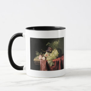 Caneca Uma vida imóvel com uvas, ameixas