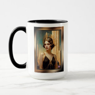 Caneca Uma visão da arte Deco Elegance AI Art de Xzendor7