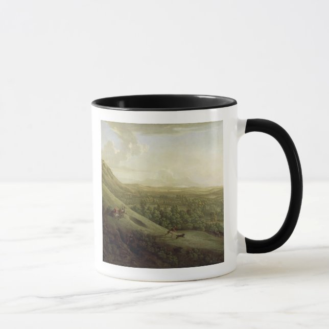 Caneca Uma vista de Boxhill, Surrey, com o Dorking no Dis (Direita)