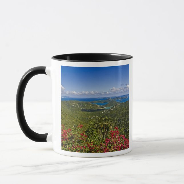 Caneca Uma vista panorâmica da Baía de Cruse, St. John Il (Esquerda)