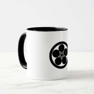 Caneca Umebachi estilo de flor de ameixa em círculo