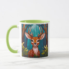 Caneca Un cerf caché vous regarde.