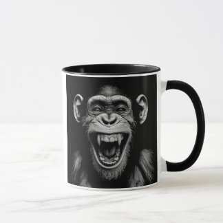 Caneca Un chimpanzé mort de rire.