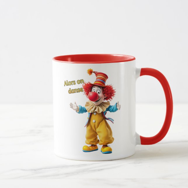 Caneca Un clown t'invite à danser. (Direita)